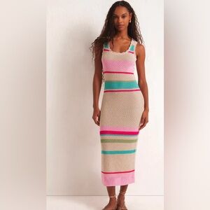Z Supply Stripe Ibiza Sweater Dress NWT knit